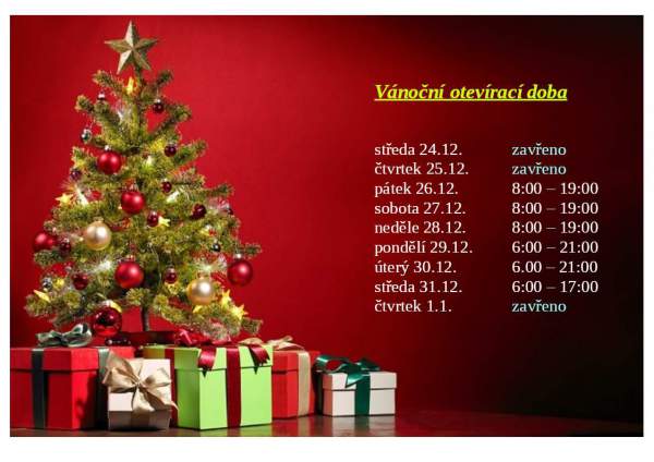 Vánoční otevírací doba